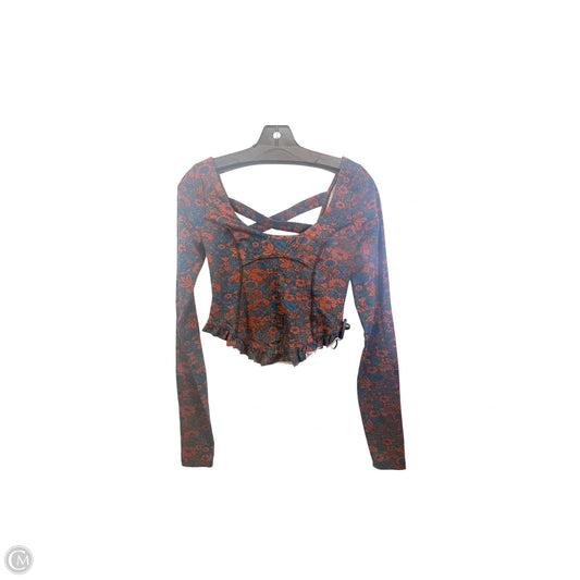 Top Long Sleeve By Free People In Black & Orange, Size: Xs