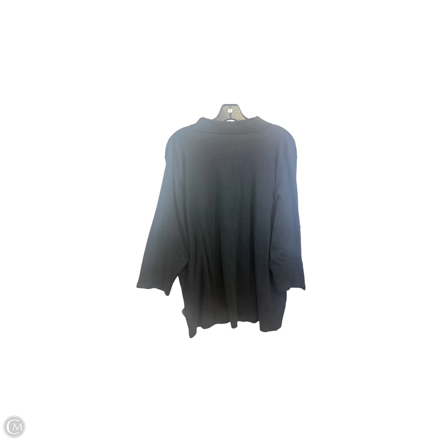 Top 3/4 Sleeve By Lauren By Ralph Lauren In Black & Gold, Size: 2x