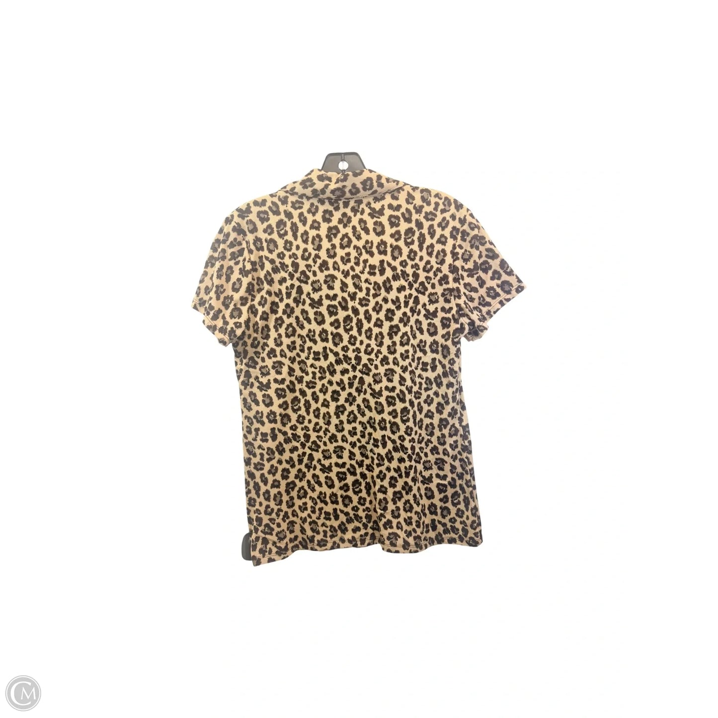 Top Short Sleeve By Charter Club In Animal Print, Size: S