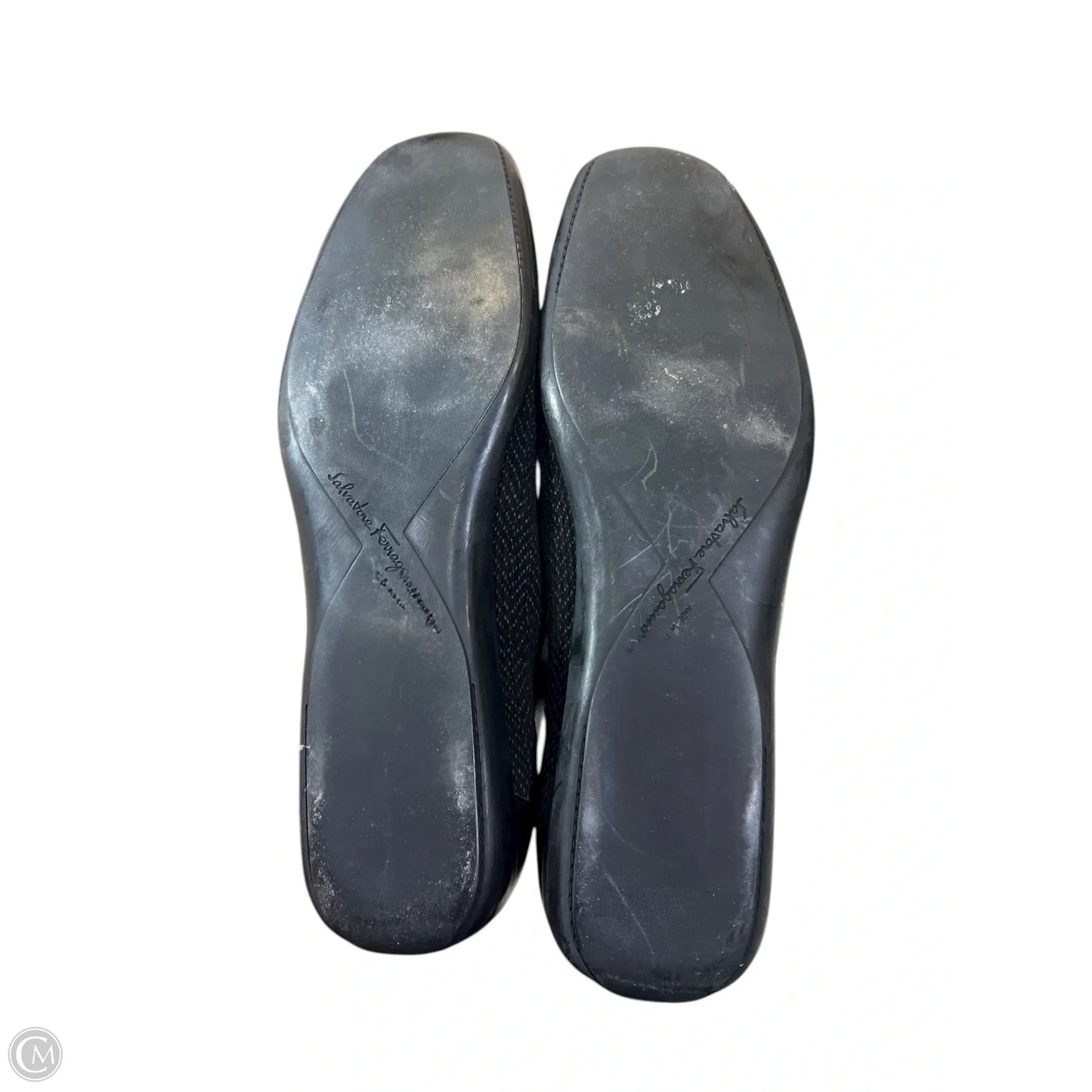Shoes Luxury Designer By Ferragamo In Black, Size: 9.5