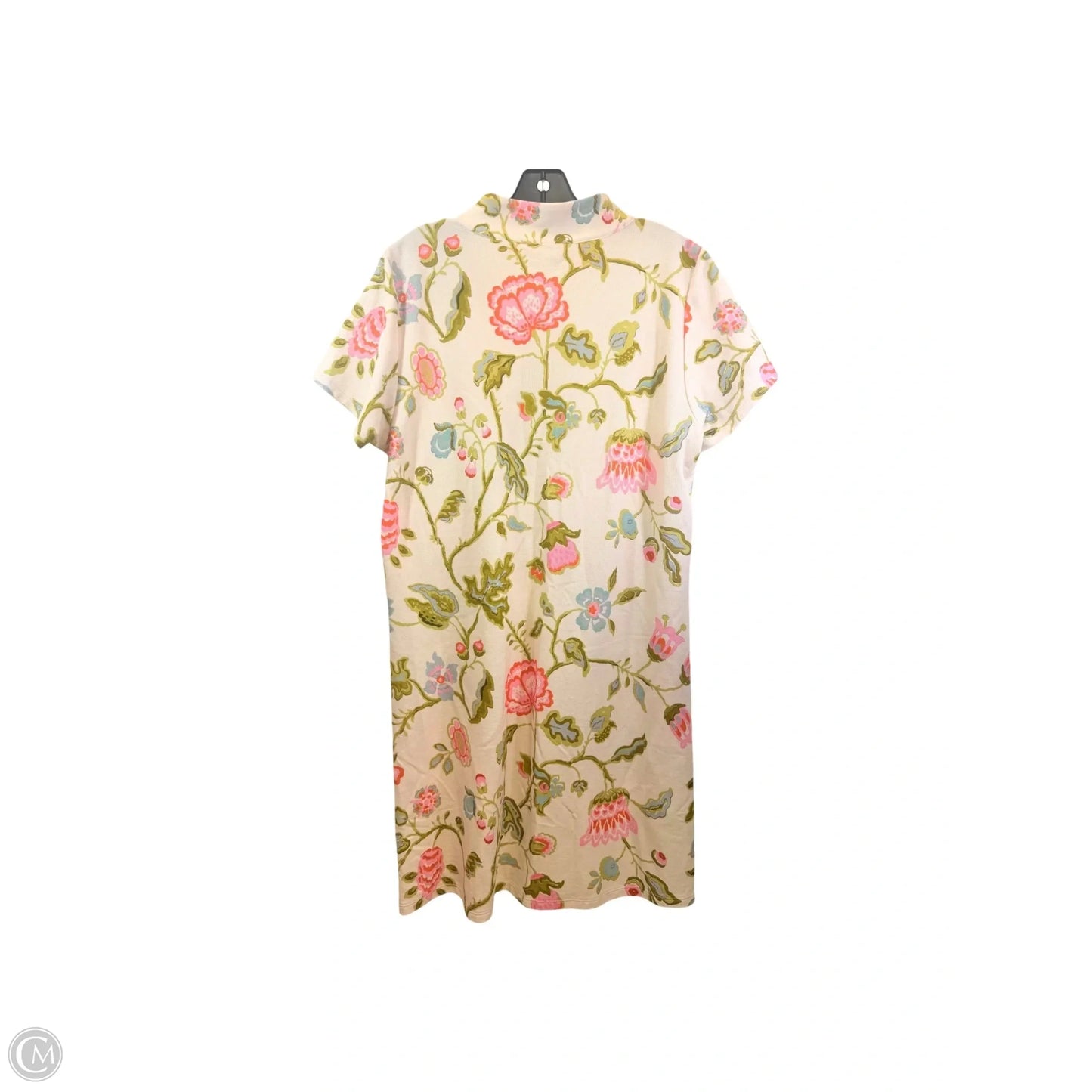 Dress Casual Midi By Spartina In Cream & Pink, Size: Xl