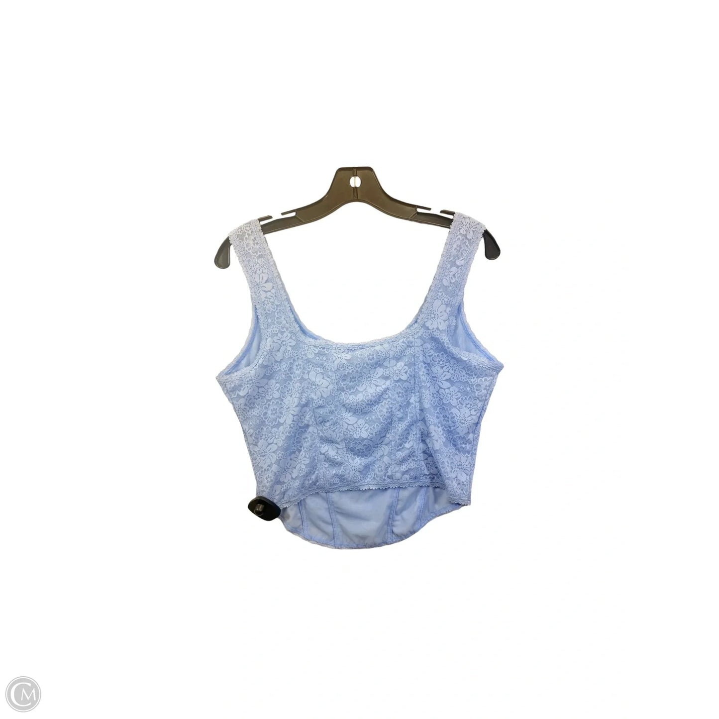 Top Sleeveless By Pink In Blue, Size: Xl