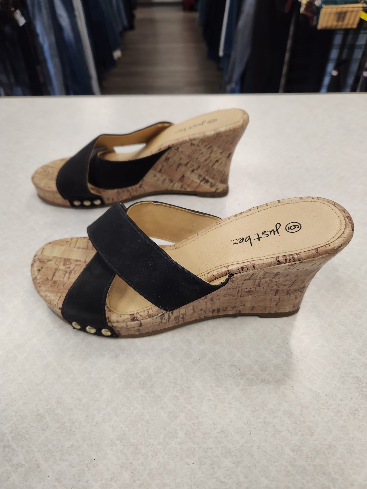 Sandals Heels Wedge By Just Be Size: 6