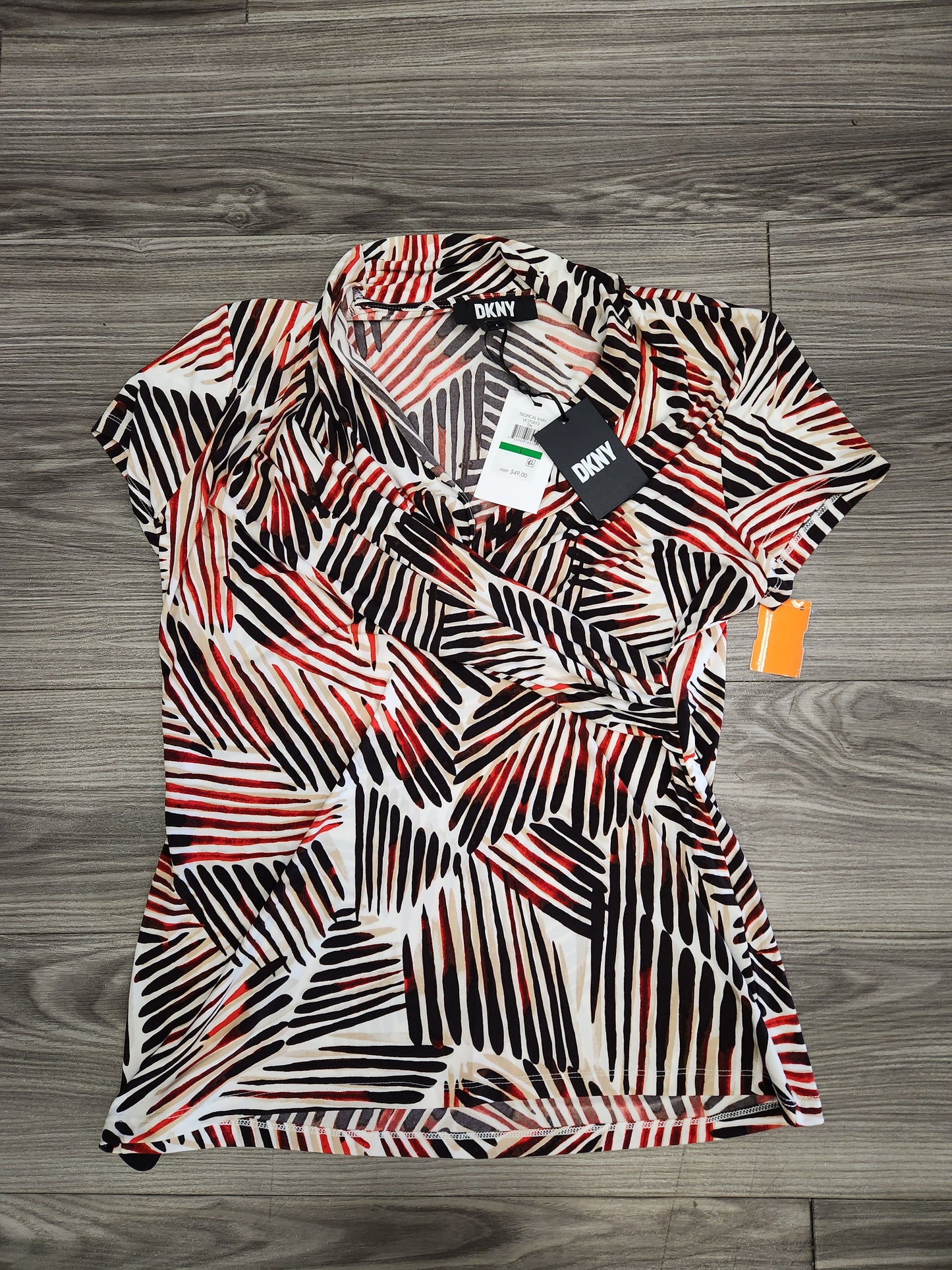 Top Short Sleeve By Dkny Size: L