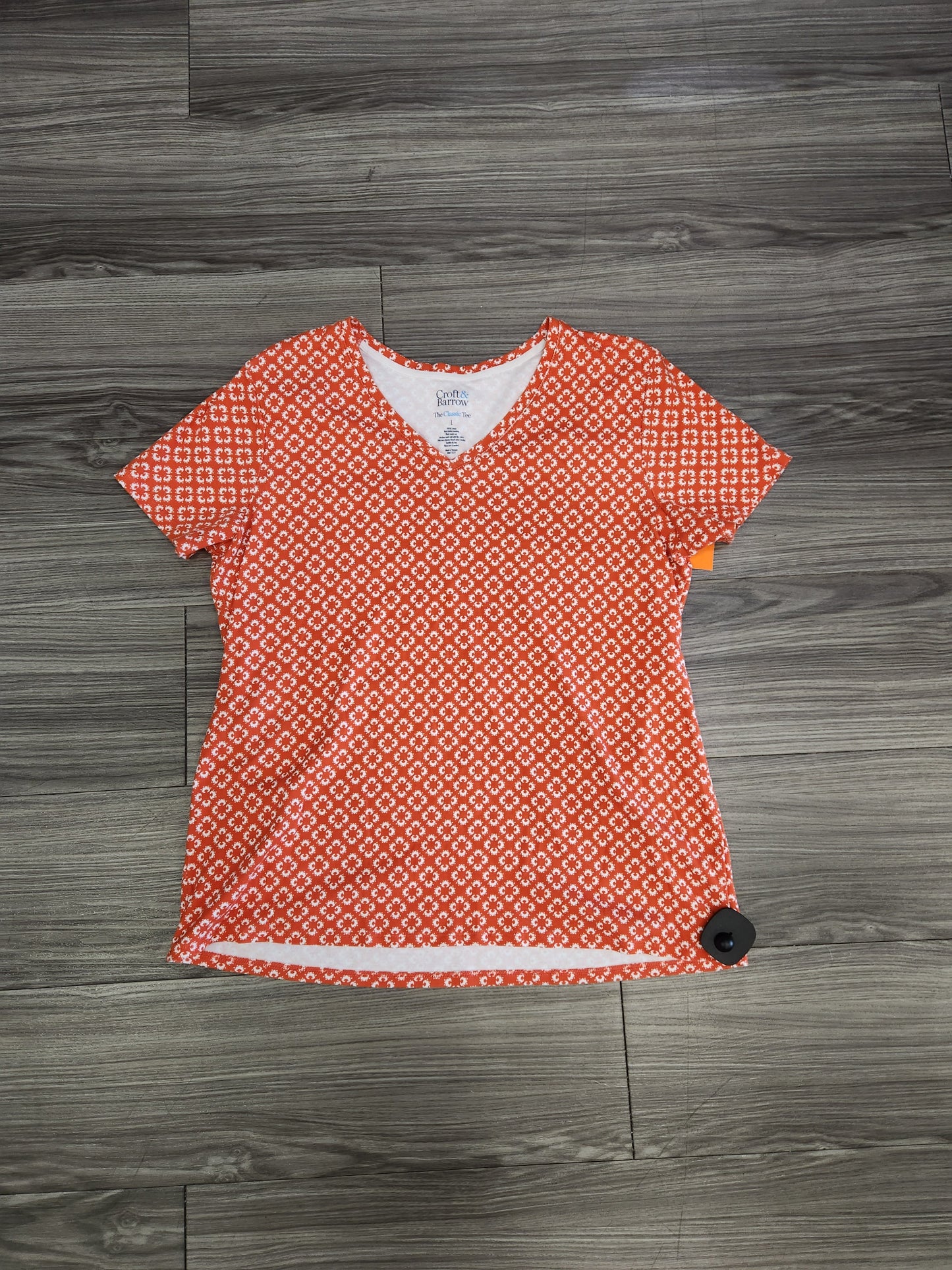 Top Short Sleeve By Croft And Barrow Size: L