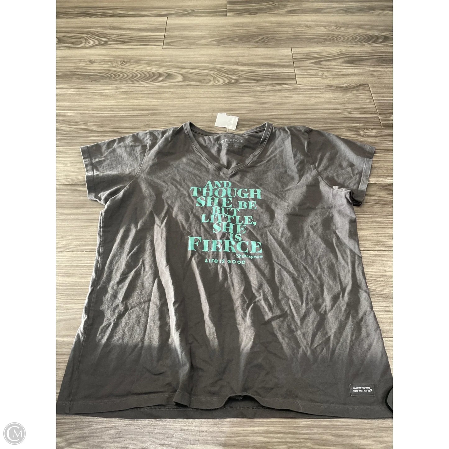 Top Short Sleeve By Life Is Good In Black, Size: Xl