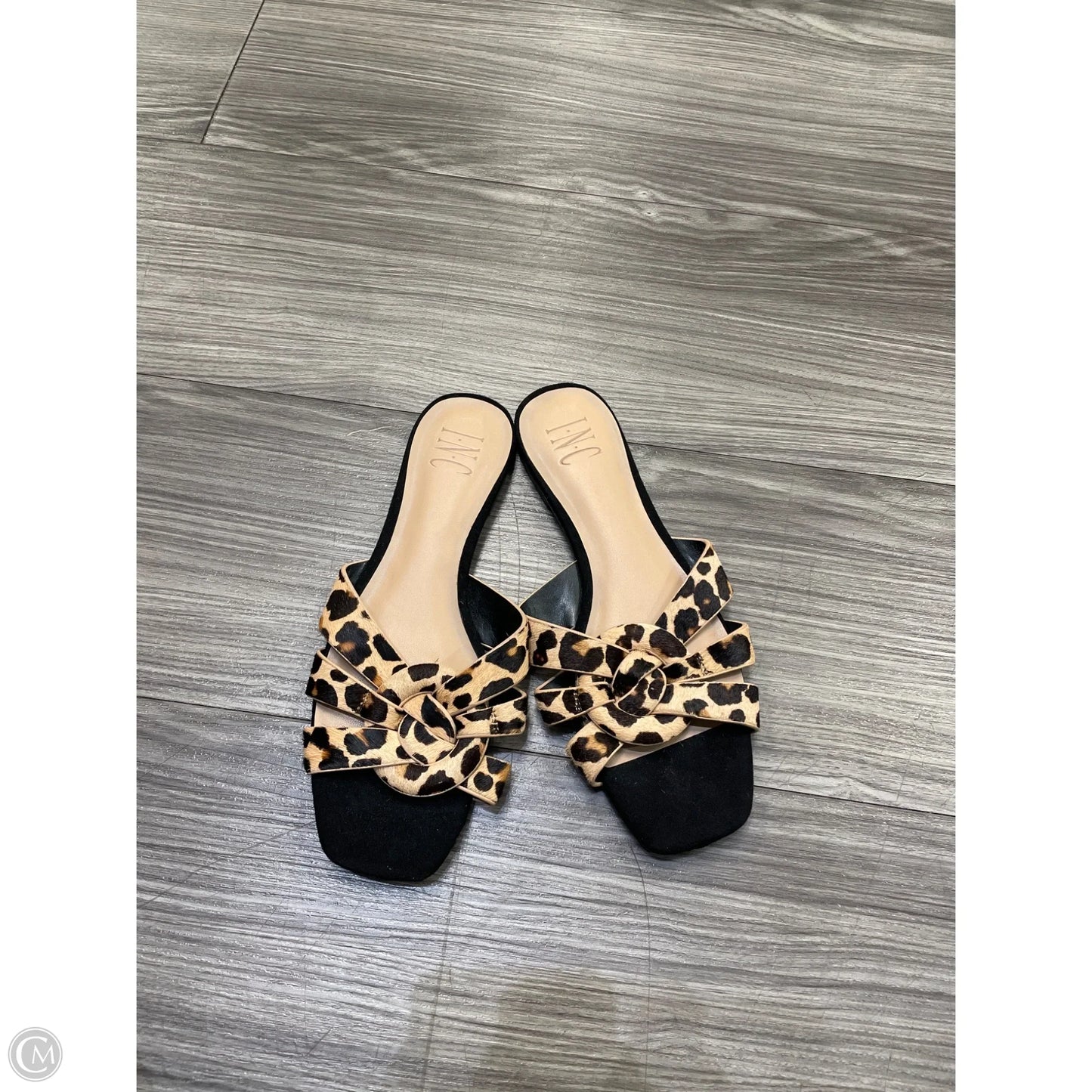 Sandals Flats By Inc In Animal Print, Size: 7.5