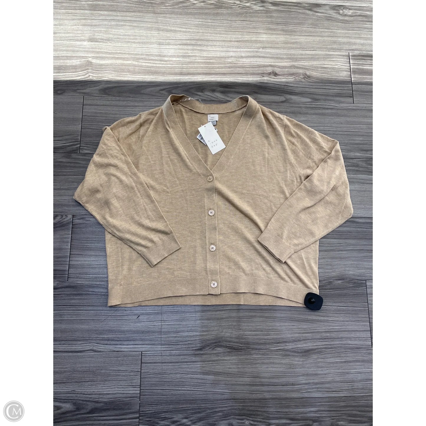 Cardigan By A New Day In Tan, Size: 2x
