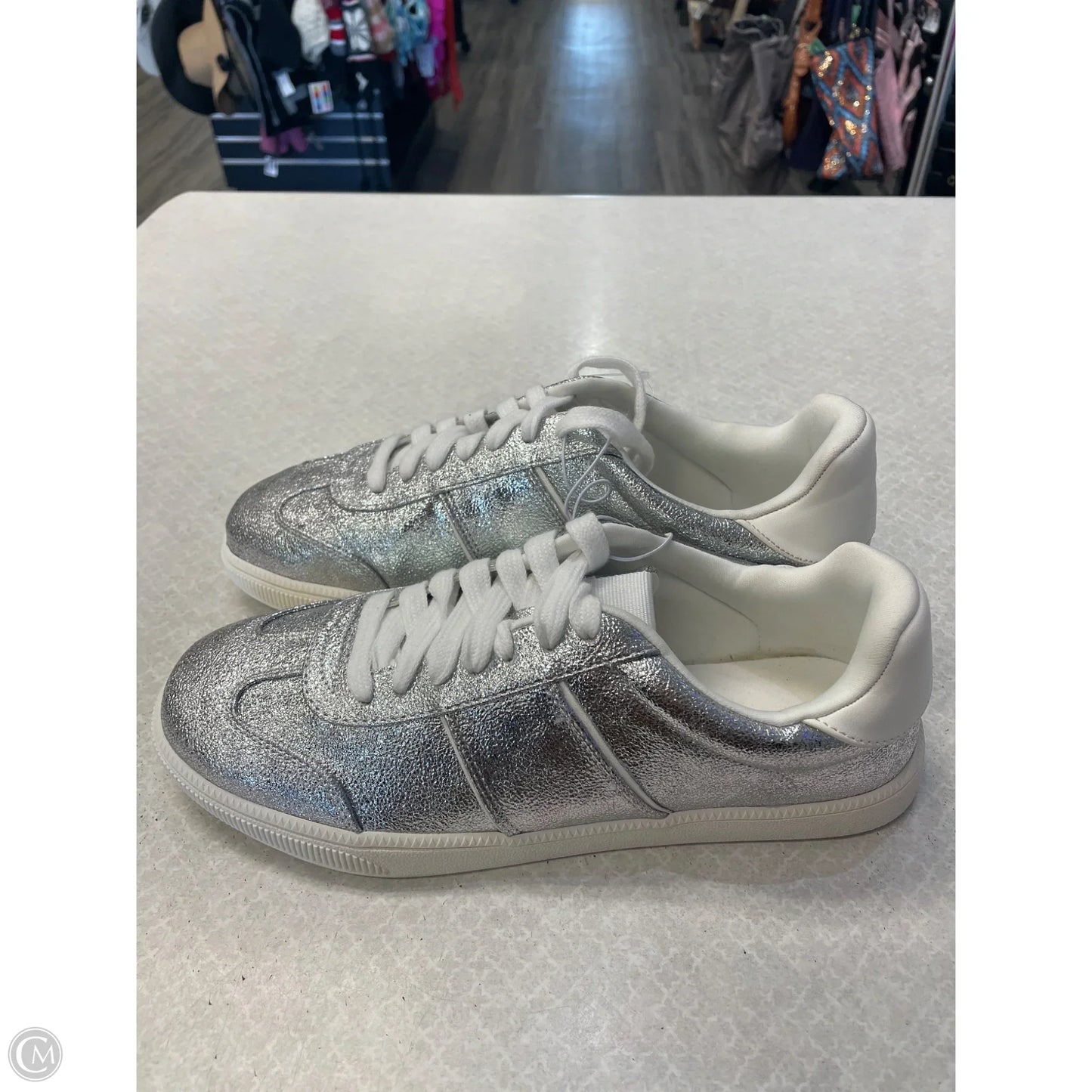 Shoes Sneakers By Falls Creek In Silver, Size: 8