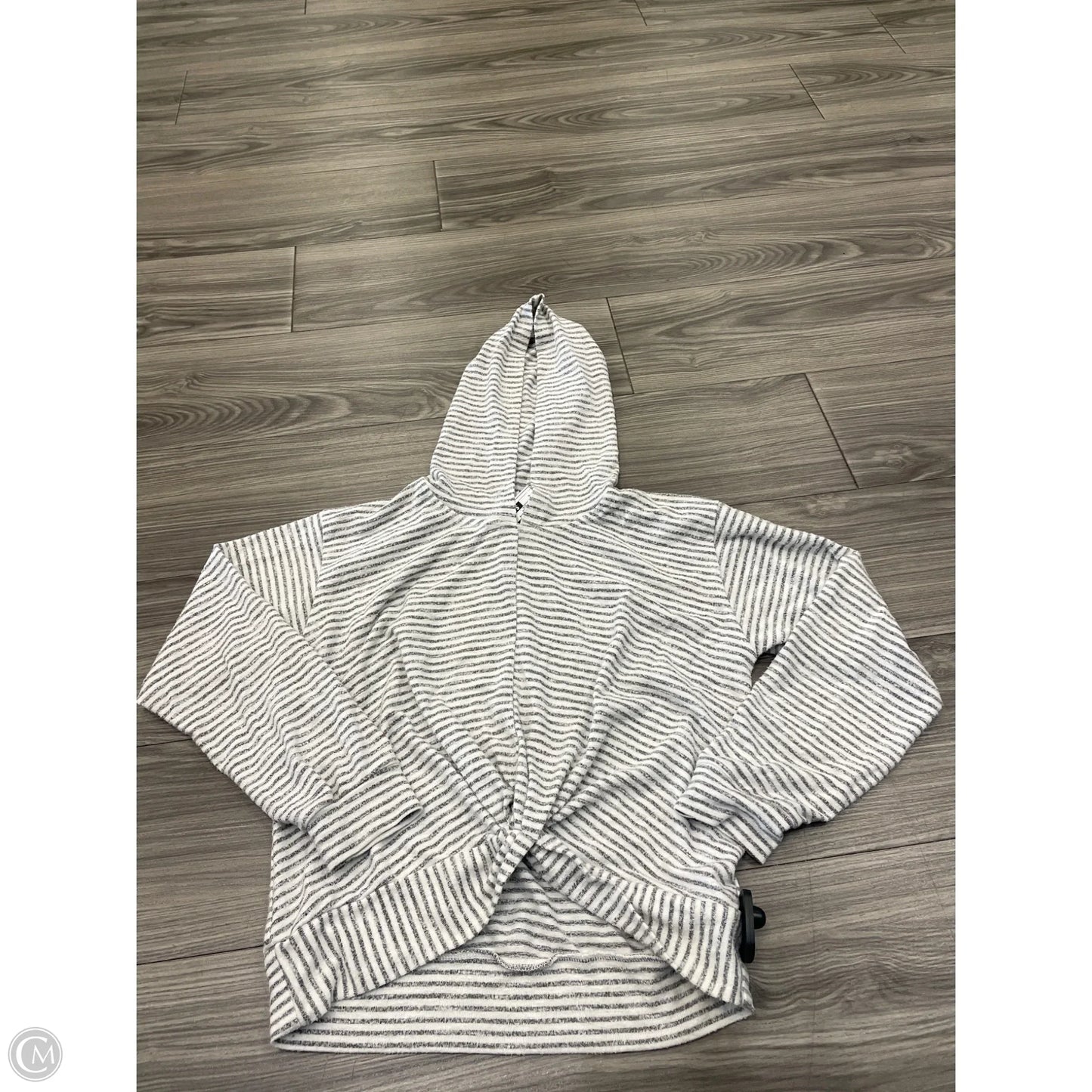 Sweatshirt Hoodie By Cmc In Striped Pattern, Size: L