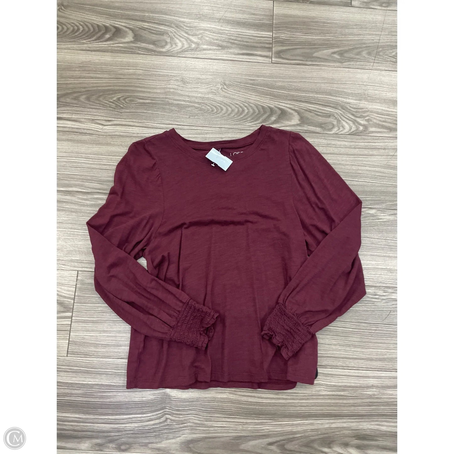 Top Long Sleeve By Loft In Purple, Size: Lp