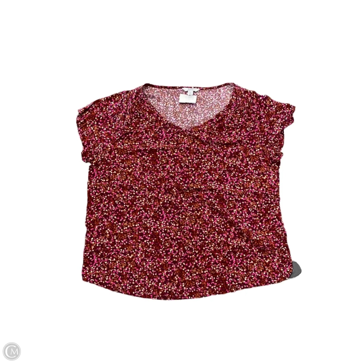 Top Short Sleeve By Croft And Barrow In Multi-colored, Size: 1x