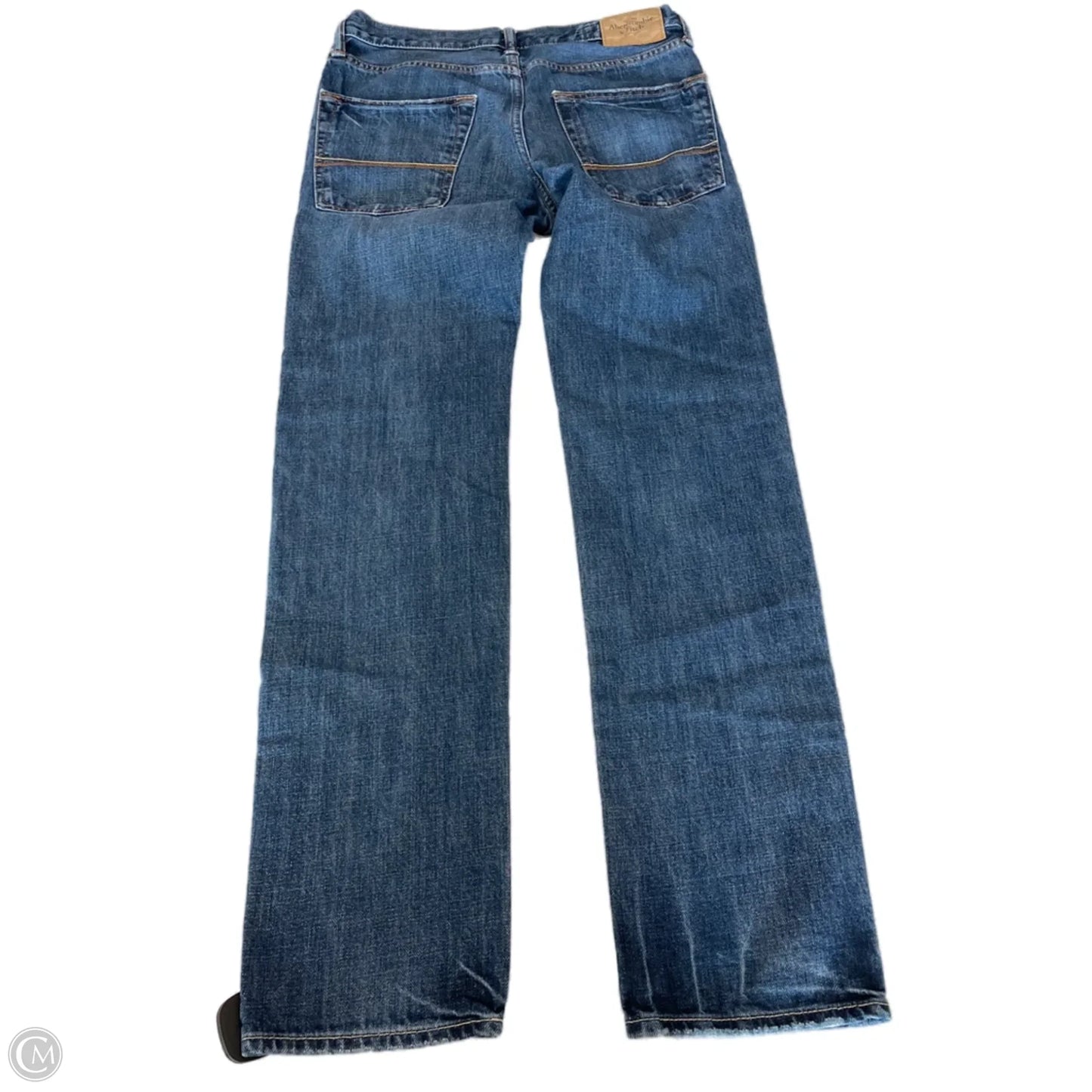 Jeans Straight By Abercrombie And Fitch In Blue Denim, Size: 12