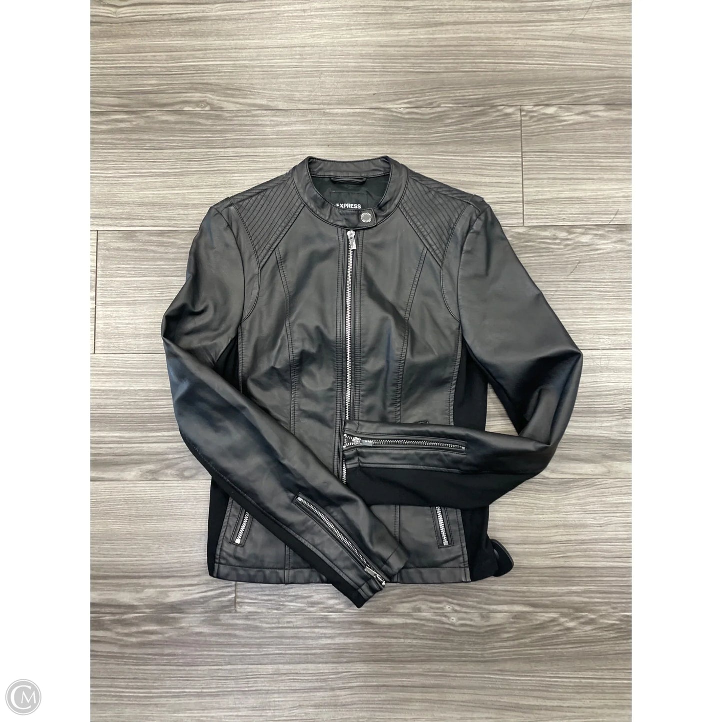 Jacket Leather By Express In Black, Size: S