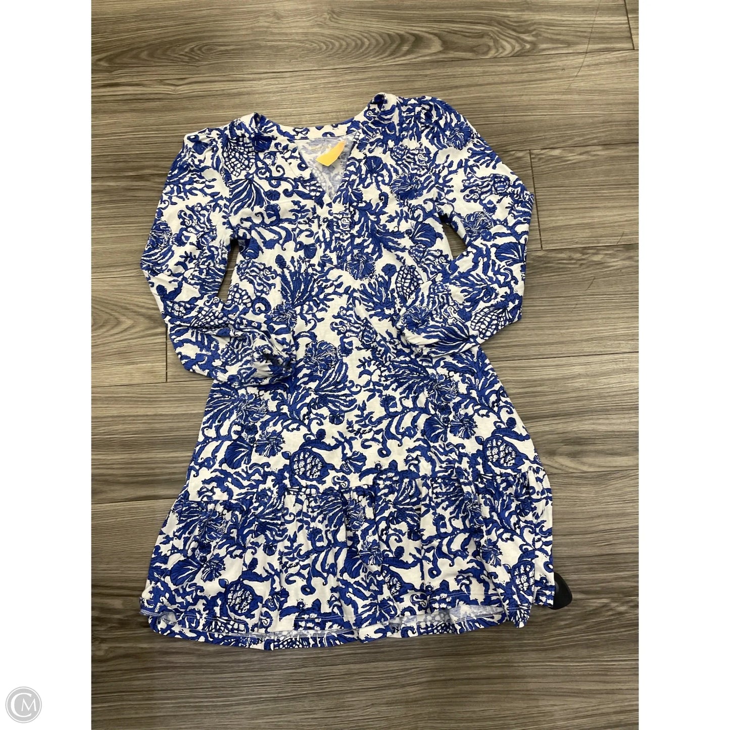 Dress Designer By Lilly Pulitzer In Blue & White, Size: S