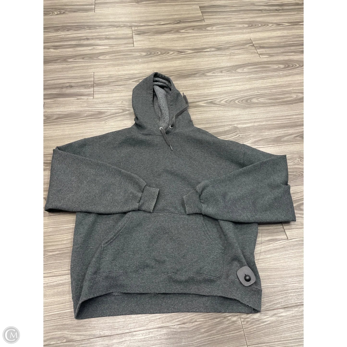 Sweatshirt Hoodie By Fruit Of The Loom In Grey, Size: L