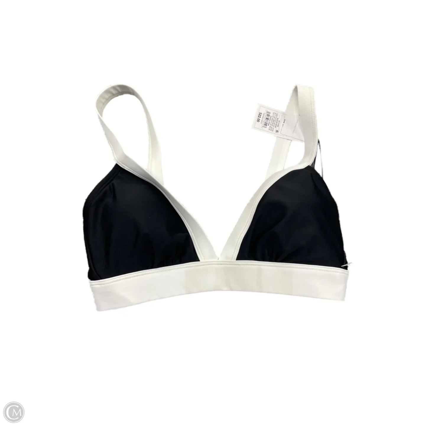 Swimsuit Top By Shade & Shore In Black & White, Size: Xs