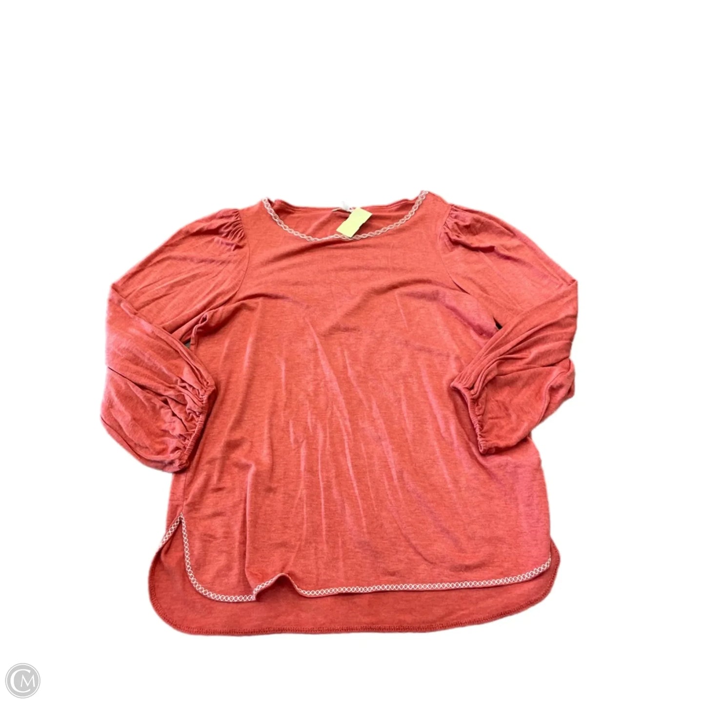 Top Long Sleeve By Max Studio In Orange, Size: M