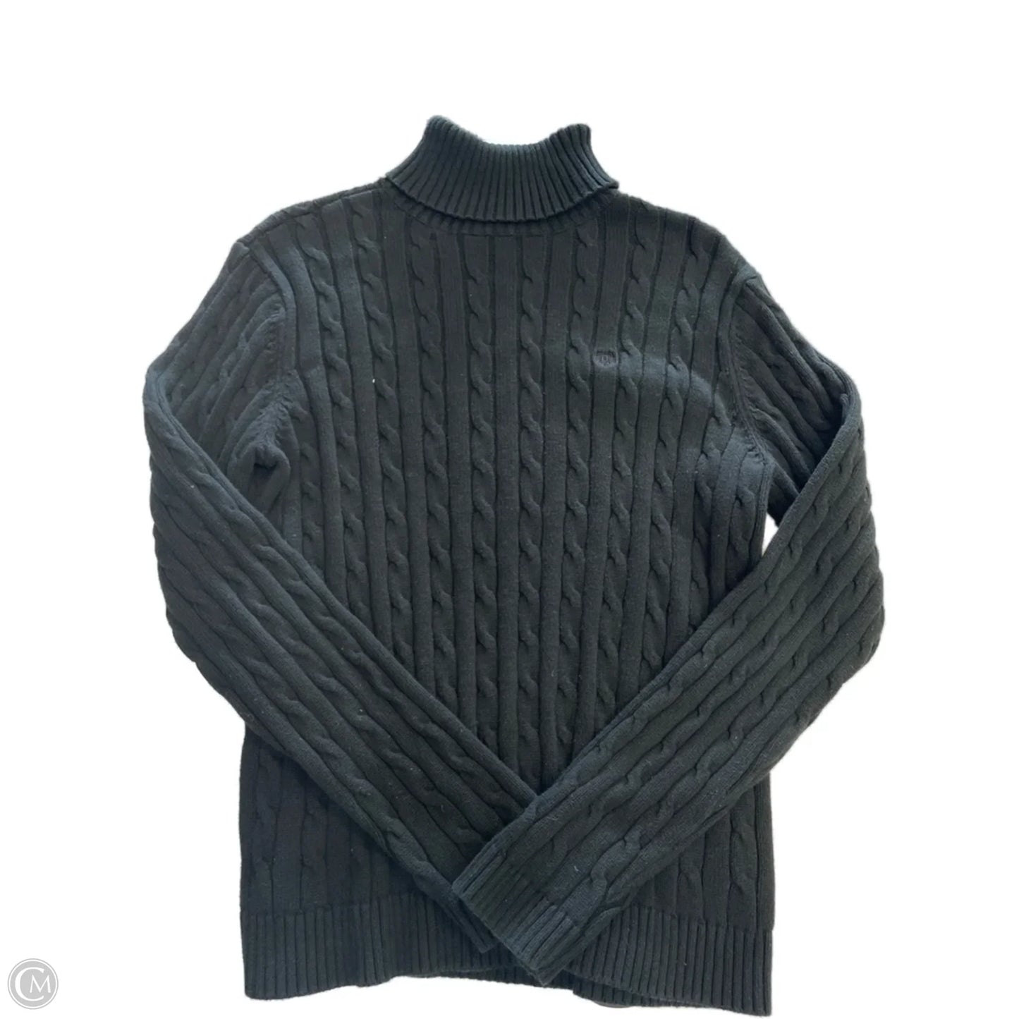 Sweater Cardigan By Chaps In Black, Size: Xl