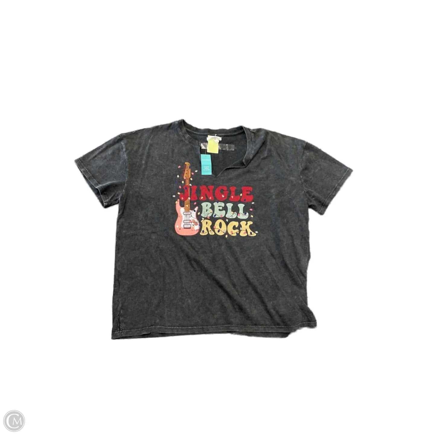 Top Short Sleeve By Maurices In Grey, Size: L