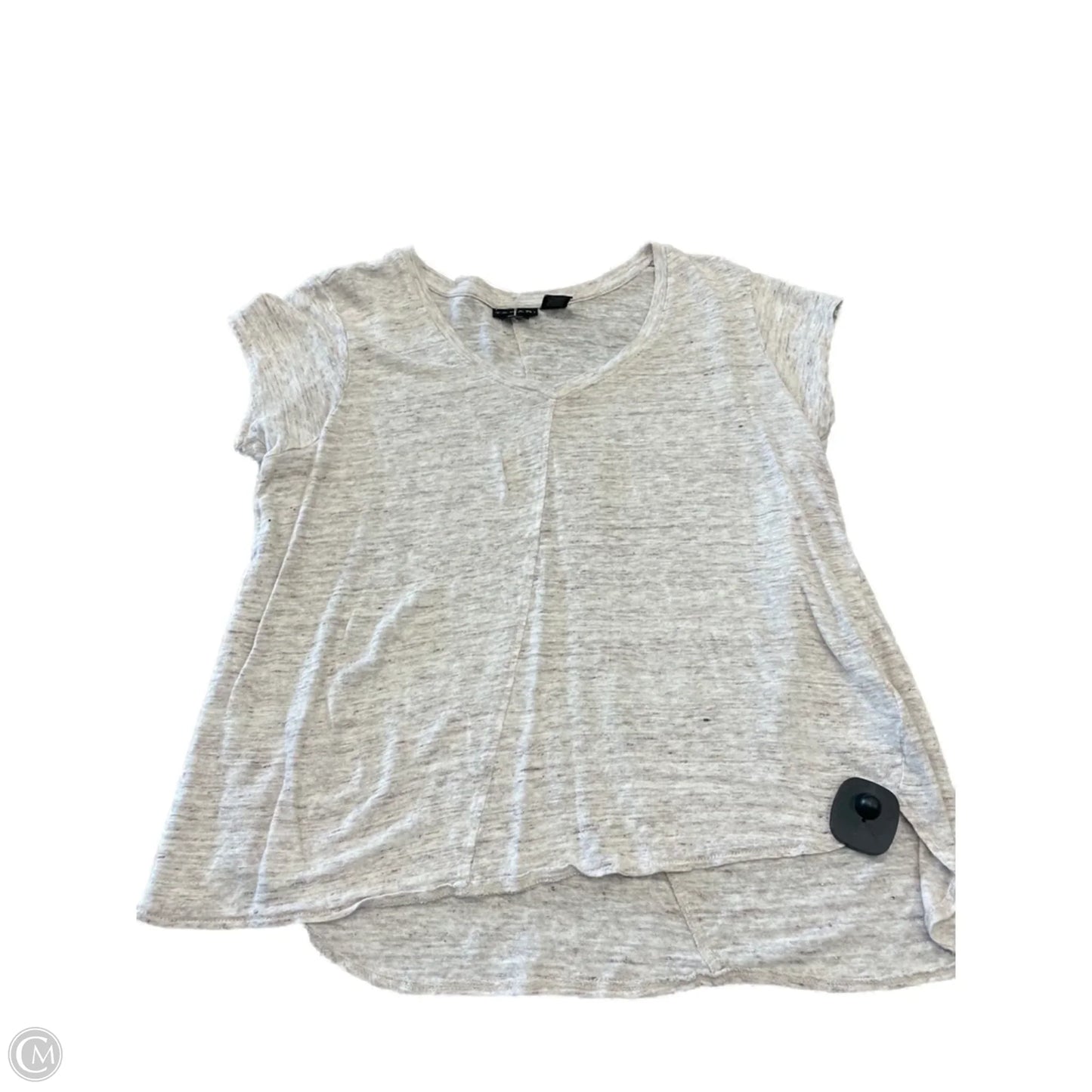 Top Short Sleeve By Tahari By Arthur Levine In Tan, Size: L
