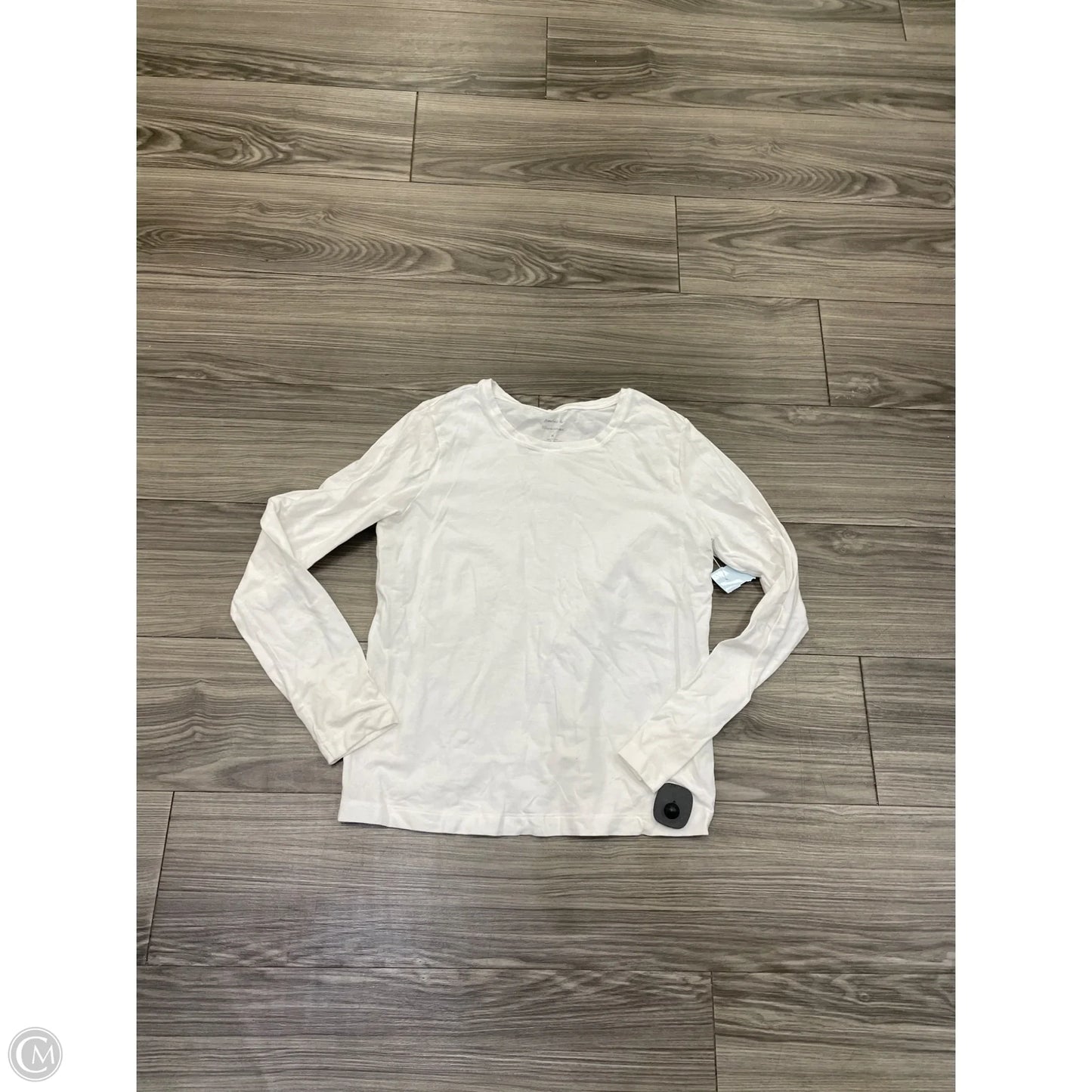 Top Long Sleeve By Banana Republic In White, Size: M