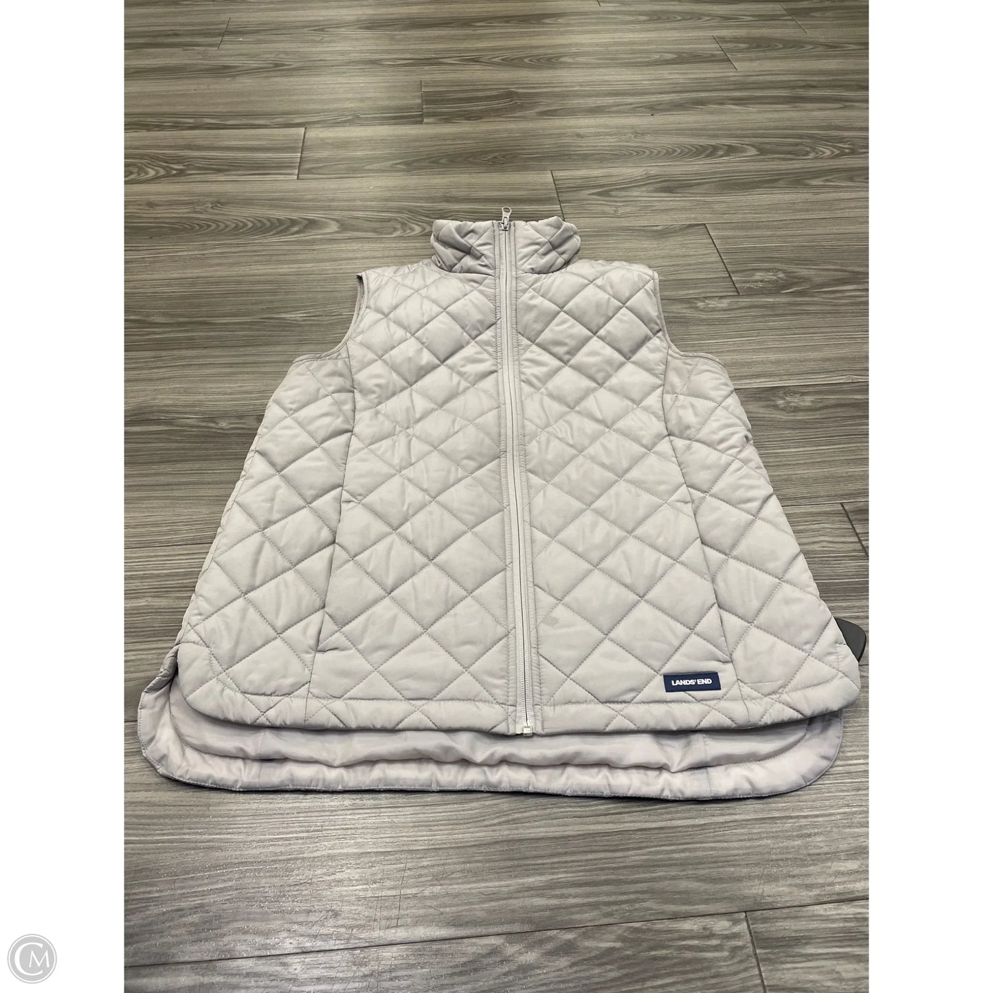 Vest Puffer & Quilted By Lands End In Grey, Size: M