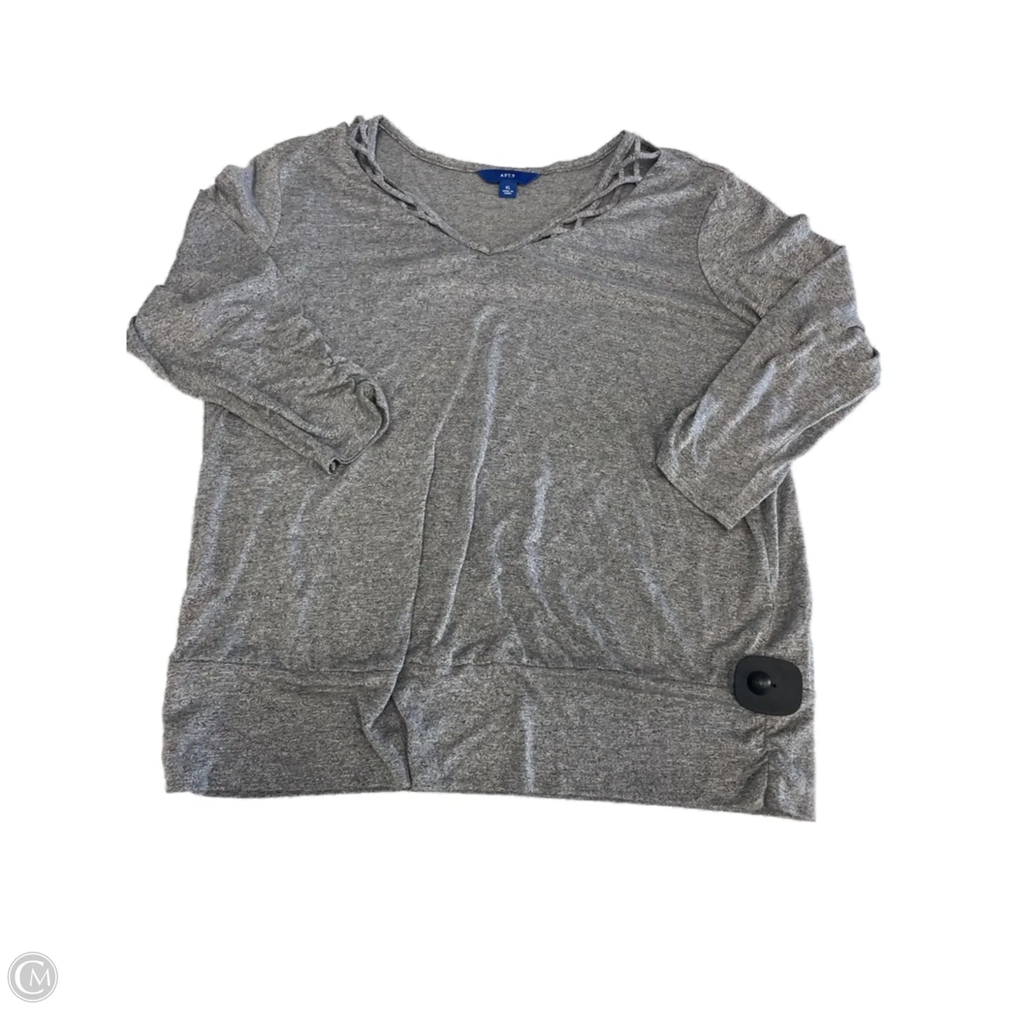 Top Long Sleeve By Apt 9 In Grey, Size: Xl