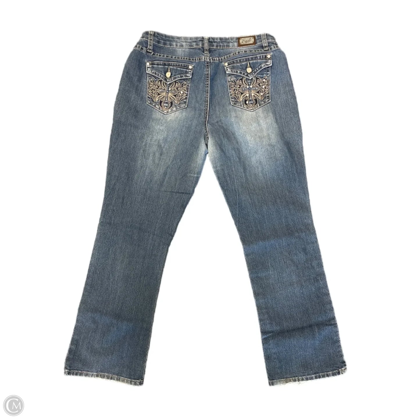 Jeans Boot Cut By Earl Jean In Blue Denim, Size: 12