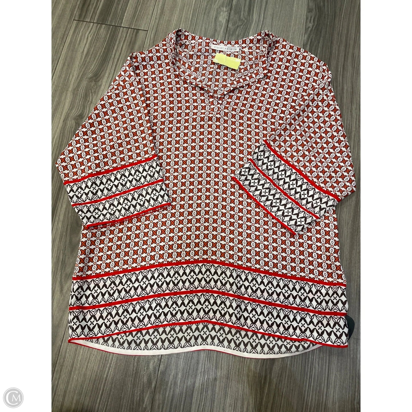 Top Long Sleeve By Violet And Claire In Red, Size: S