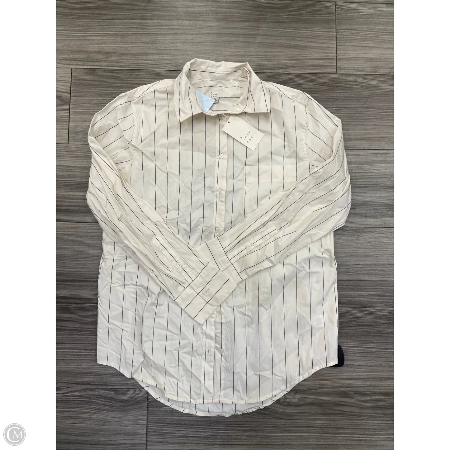 Top Long Sleeve By A New Day In Striped Pattern, Size: S