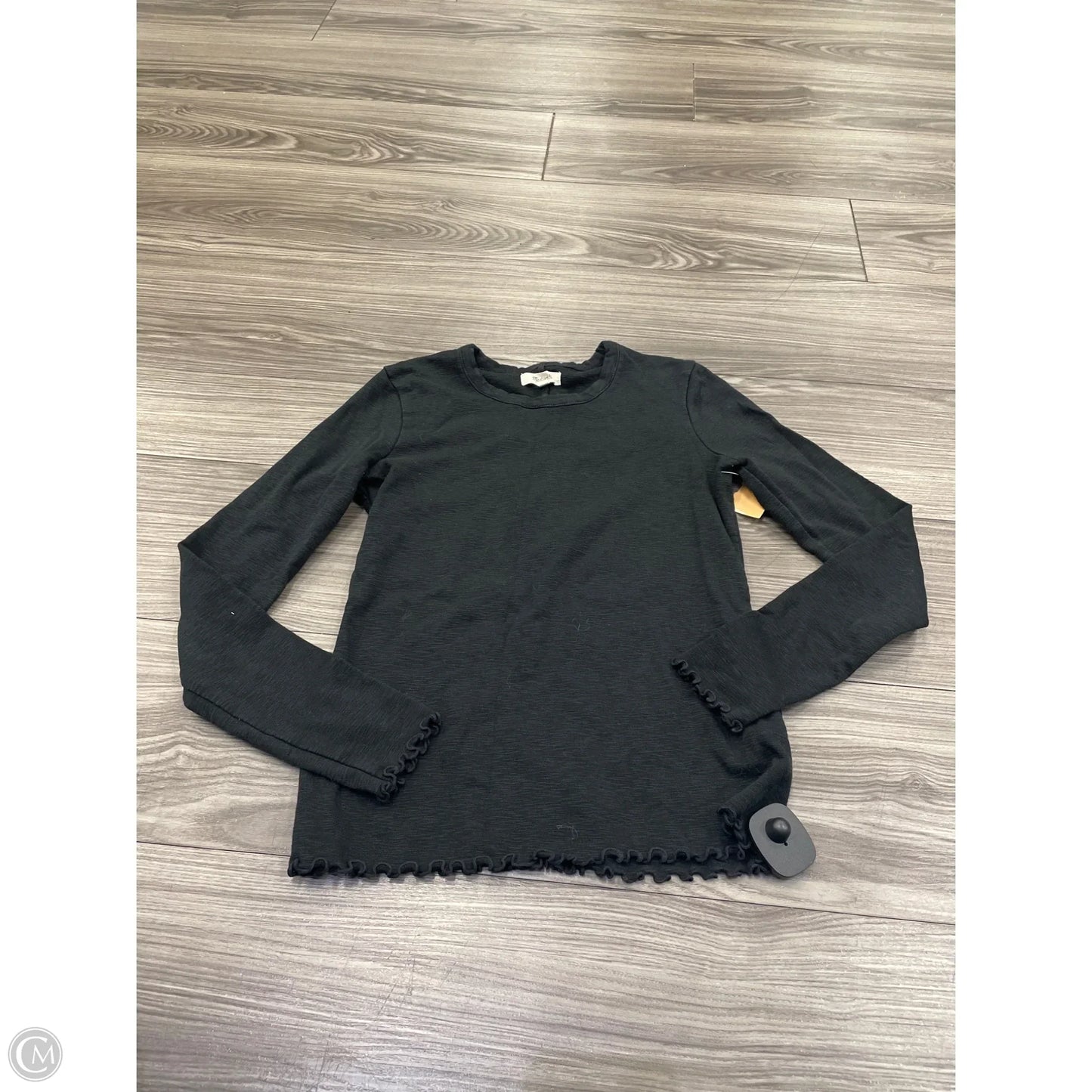 Top Long Sleeve By Madewell In Black, Size: Xs