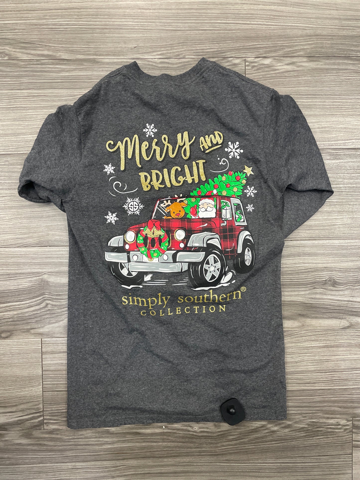 Top Long Sleeve Basic By Simply Southern In Grey, Size: S