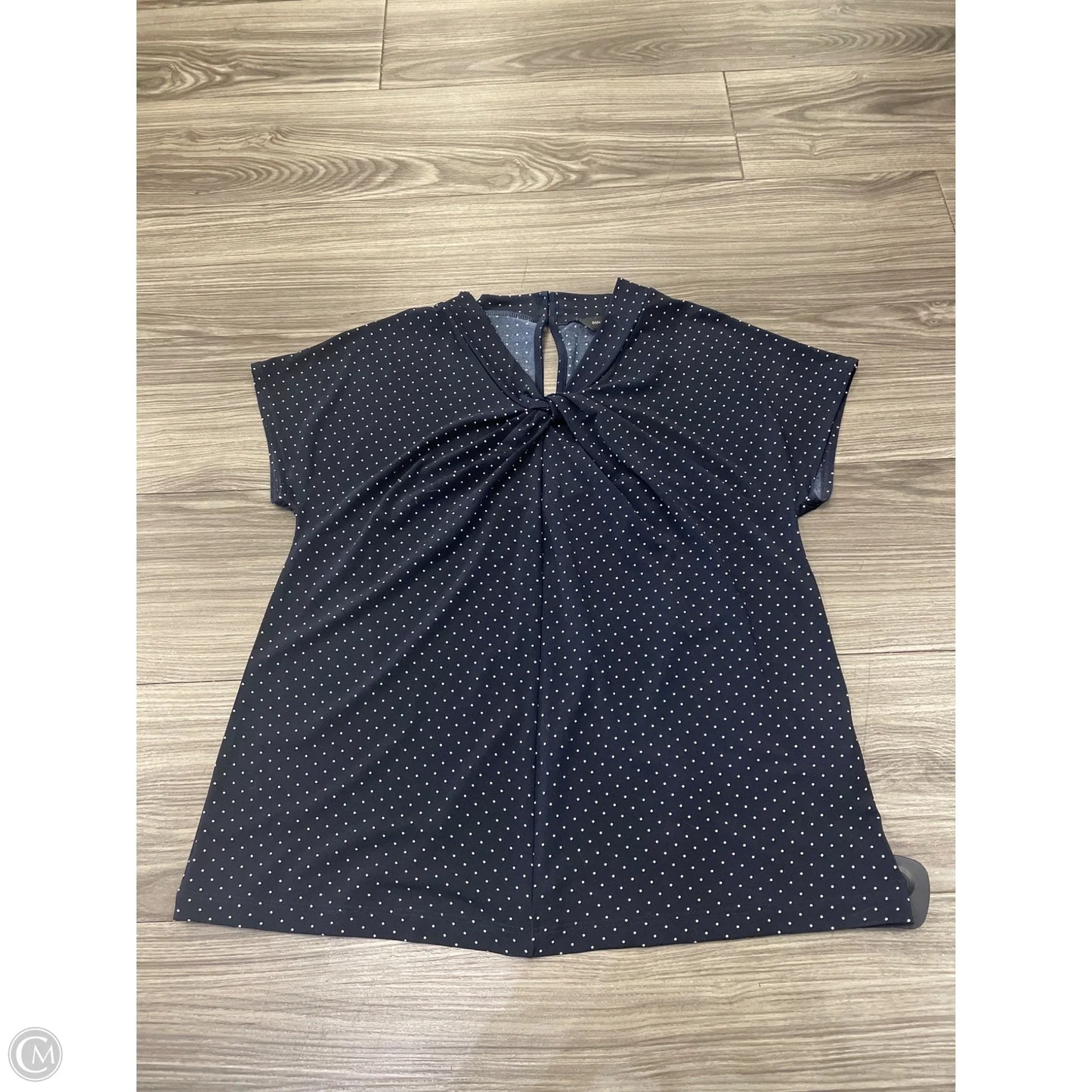 Top Short Sleeve By Banana Republic In Polkadot Pattern, Size: S