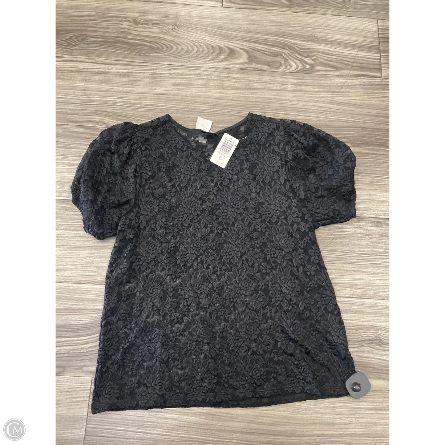Top Short Sleeve By Torrid In Black, Size: L