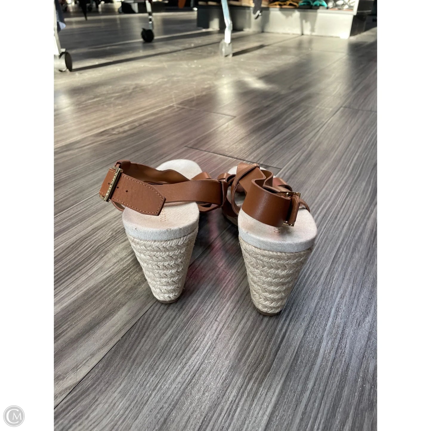 Shoes Heels Wedge By Cole-haan In Brown, Size: 8