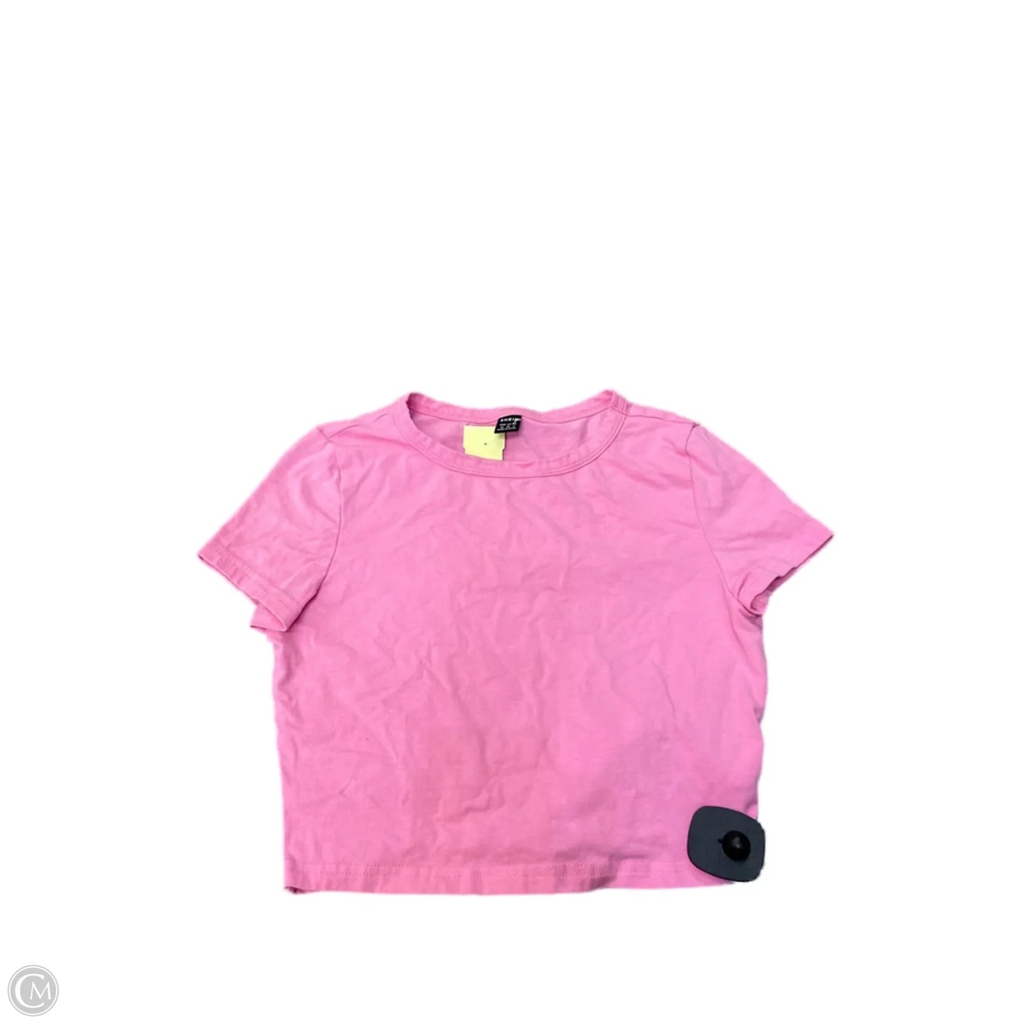 Top Short Sleeve By Shein In Pink, Size: M