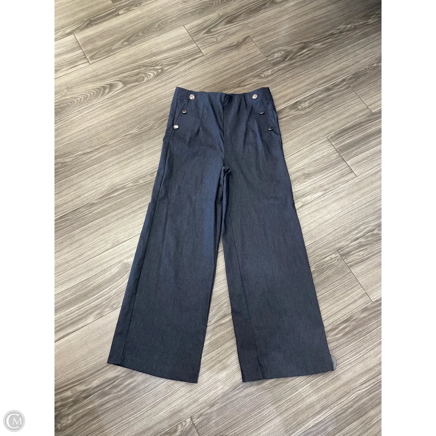 Pants Wide Leg By Jules & Leopold In Navy, Size: S