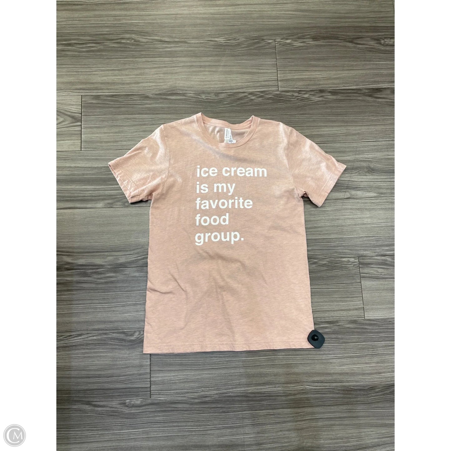 Top Short Sleeve By Bella + Canvas In Pink, Size: M