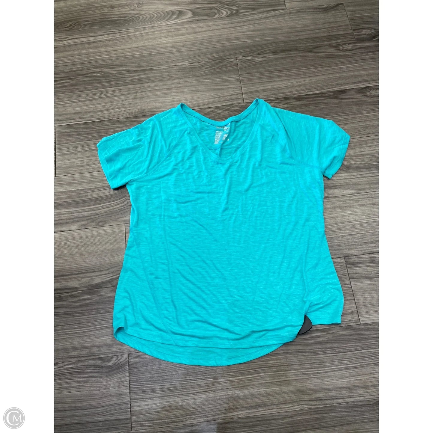Top Short Sleeve By Terra & Sky In Teal, Size: 1x