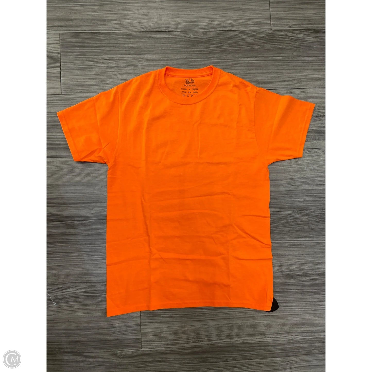 Top Short Sleeve By Fruit Of The Loom In Orange, Size: S