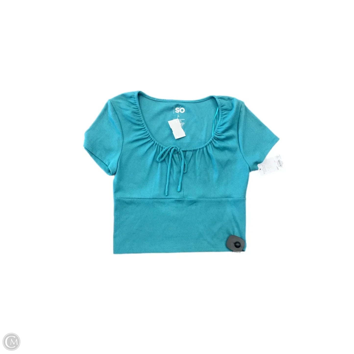 Top Short Sleeve Basic By So In Teal, Size: L