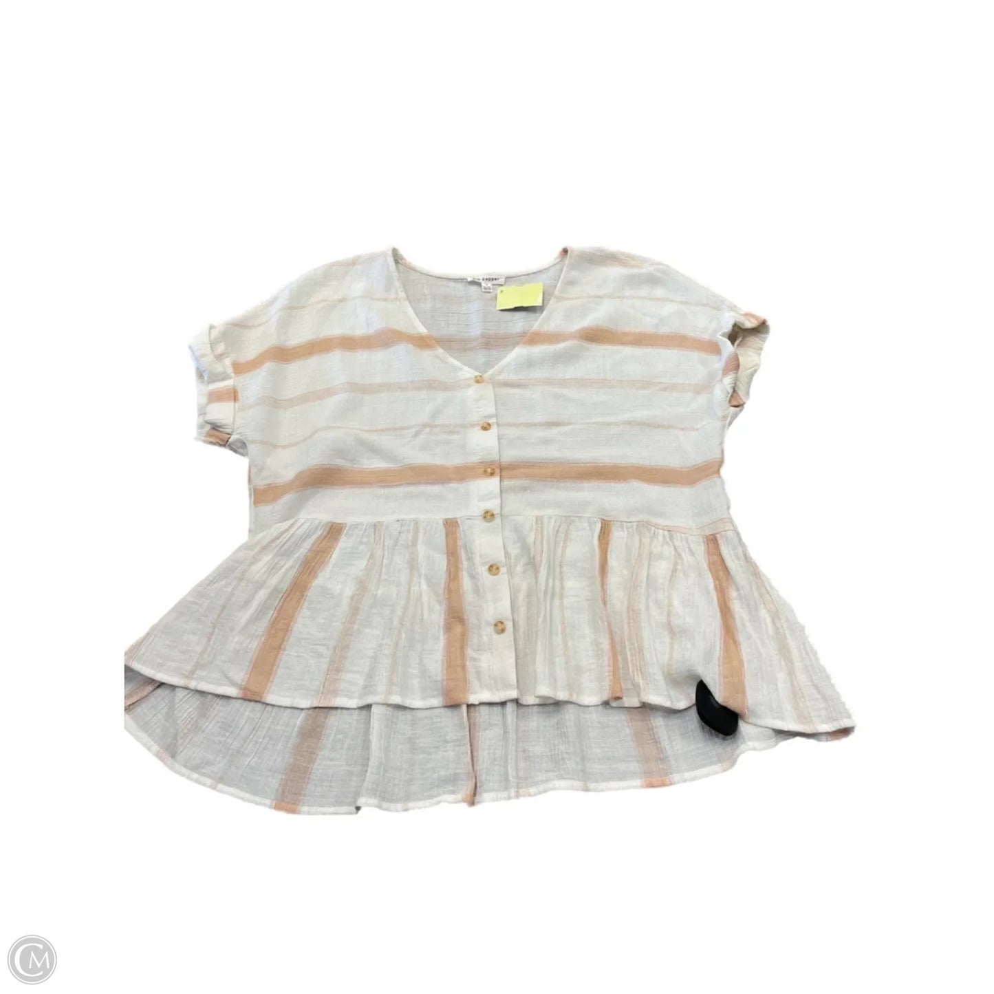 Top Short Sleeve Basic By Blu Pepper In White, Size: L