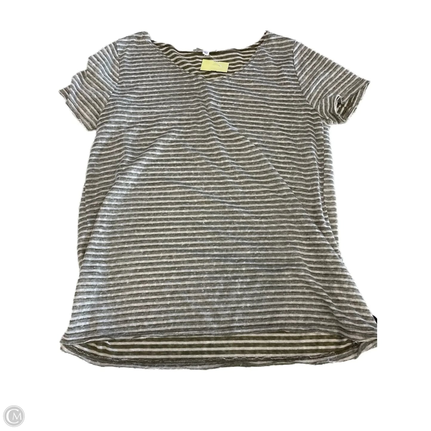 Top Short Sleeve Basic By Cloud Chaser In Striped Pattern, Size: L