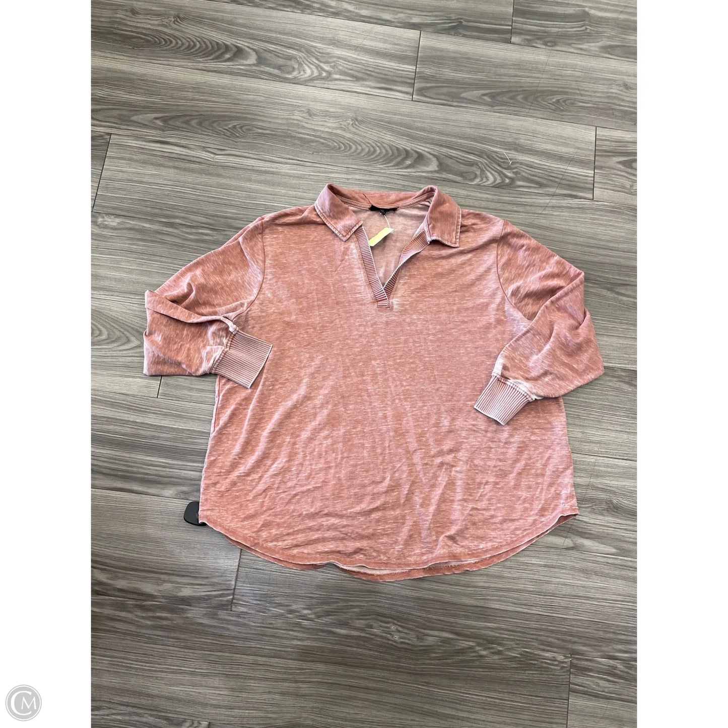 Top Long Sleeve Basic By Jane And Delancey In Red, Size: 2x