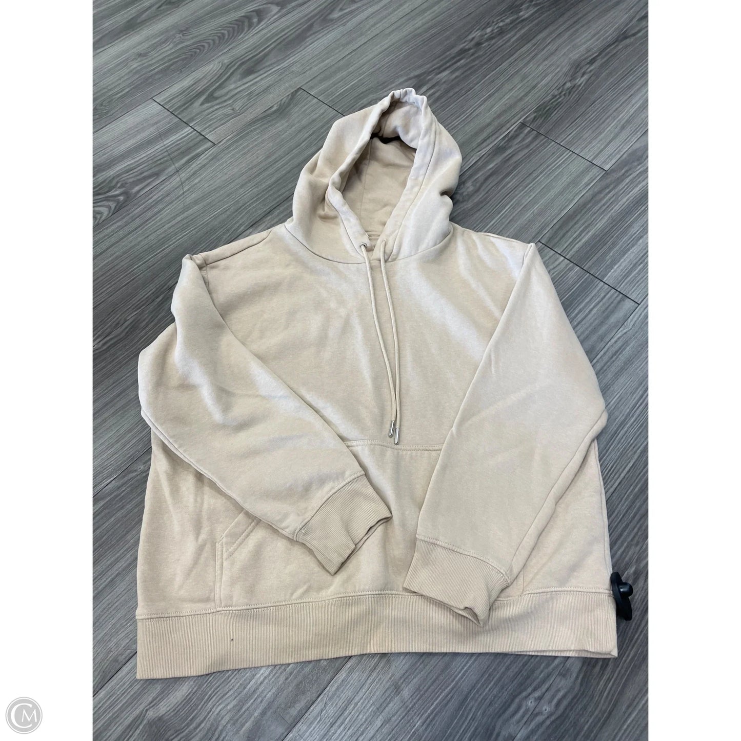 Sweatshirt Hoodie By H&m In Tan, Size: M