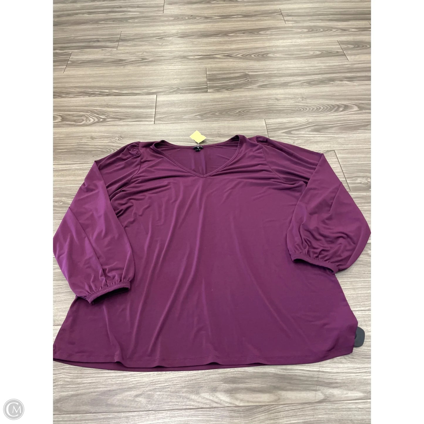 Top Long Sleeve Basic By Torrid In Purple, Size: 3x