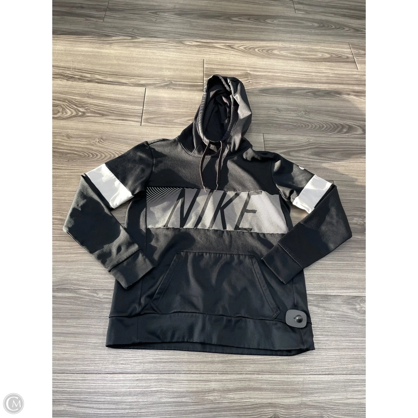 Athletic Sweatshirt Hoodie By Nike In Black, Size: S