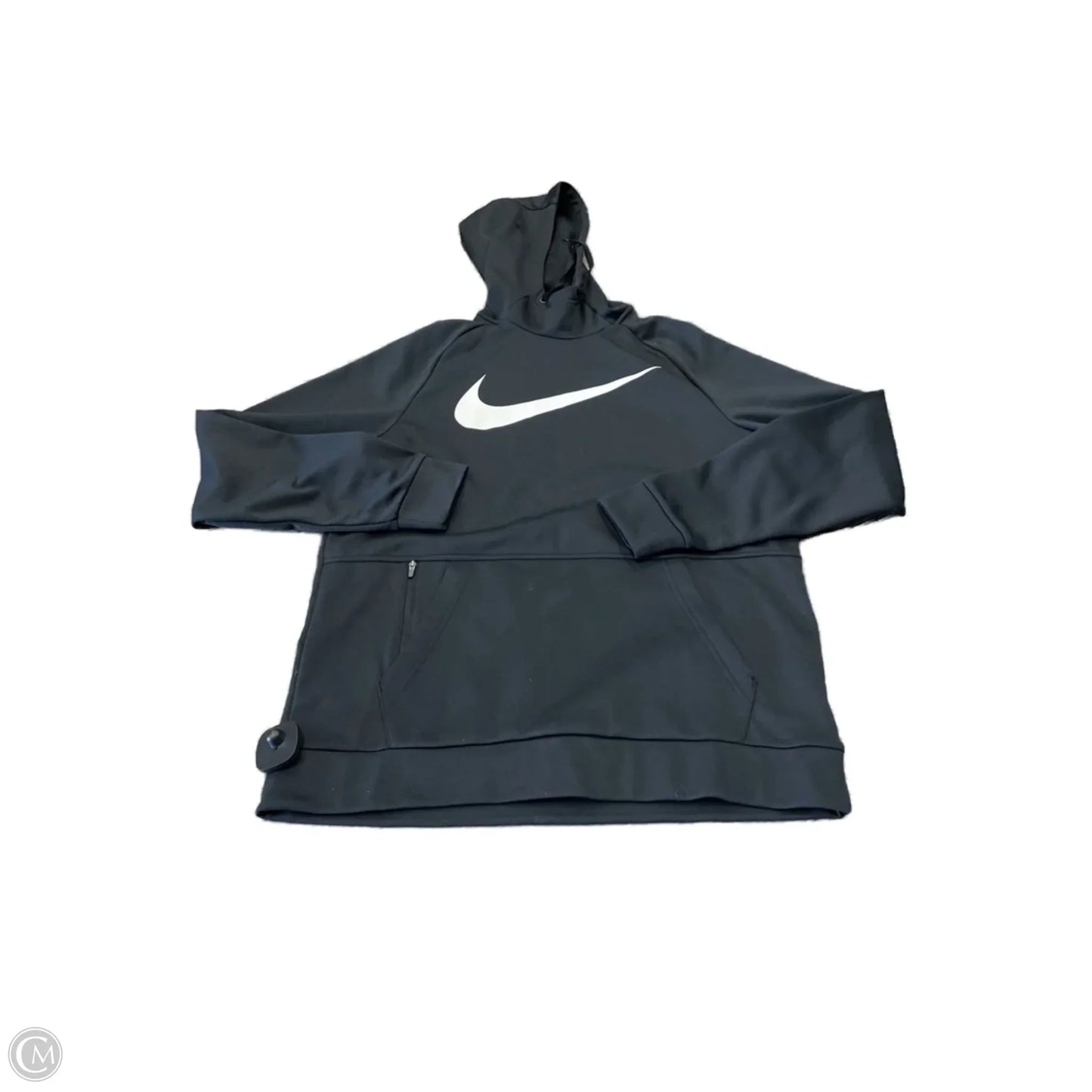 Athletic Sweatshirt Hoodie By Nike In Black, Size: M