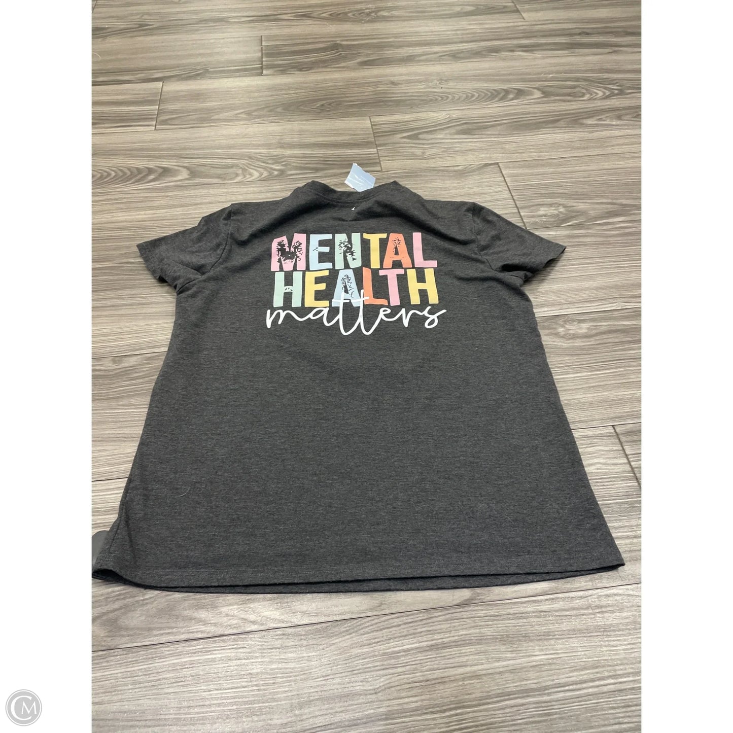 Top Short Sleeve By Clothes Mentor In Grey, Size: L